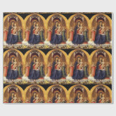 MAAGD MET KIND EN ENGELEN Kerstmis Cadeaupapier (Vlak)