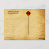 MAAGD MET KIND EN ENGELEN, perkament Briefkaart (Achterkant)