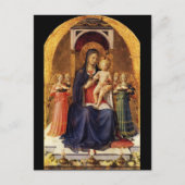 MAAGD MET KIND EN ENGELEN, perkament Briefkaart (Voorkant)