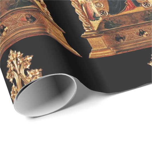 MAAGD MET KIND, ENGELEN, EDELSTENEN, GOUDEN HEILIG CADEAUPAPIER (Rol Hoek)