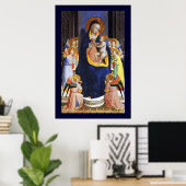 MAAGD MET KIND, ENGELEN EN HEILIGEN POSTER (Thuiskantoor)