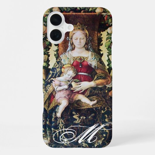 MAAGD MET KIND Monogram iPhone Hoesje (Achterkant)