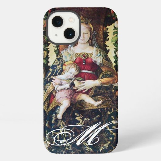 MAAGD MET KIND Monogram iPhone Hoesje (Achterkant)