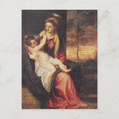 Maagd met kind op zonsondergang, 1560 briefkaart (Voorkant)