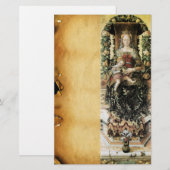 MAAGD MET KIND Perkament Briefpapier (Voorkant / Achterkant)