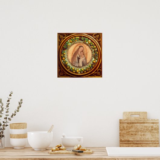 MAAGD MET KIND POSTER (Keuken)