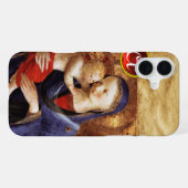 MAAGD MET KIND Rode Robijn Monogram iPhone Hoesje (Achterkant horizontaal)