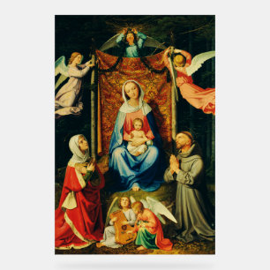 Maagd met Kind, St. Adelheid en St. Franciscus Acryl Bord