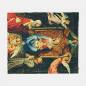 Maagd met Kind, St. Adelheid en St. Franciscus Fleece Deken (Voorkant (Horizontaal))
