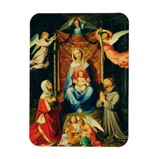 Maagd met Kind, St. Adelheid en St. Franciscus Magneet (Verticaal)