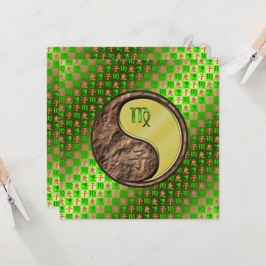 Maagd & Metaal Rat Kaart (Voorkant / Achterkant in situ)