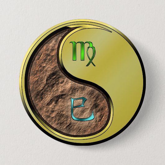 Maagd & Metaal Slang Ronde Button 7,6 Cm (Voorkant)