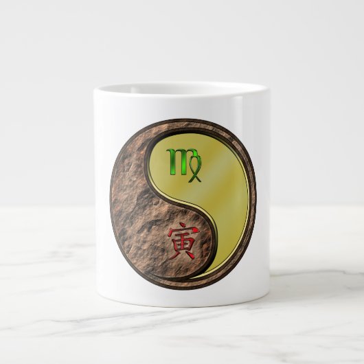 Maagd & Metaal Tijger Grote Koffiekop (Voorkant)