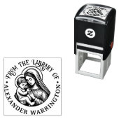 Maagd Moeder Maria Baby Jezus #3 Bibliotheek Boekn Zelfinktende Stempel (In situ)