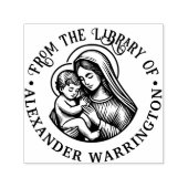 Maagd Moeder Maria Baby Jezus #3 Bibliotheek Boekn Zelfinktende Stempel (Design)