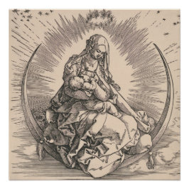 Maagd op de halve maan van Albrecht Dürer Perfect Poster