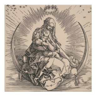 Maagd op de halve maan van Albrecht Dürer Perfect Poster