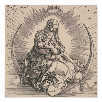 Maagd op de halve maan van Albrecht Dürer Perfect Poster