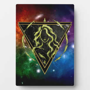 Maagd Plaque Galaxy Dierenriem Astrologie Fotoplaat