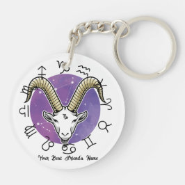 Maagd Steenbok Acrylsleutelhanger Sleutelhanger
