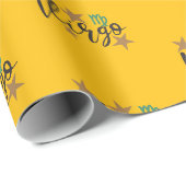 Maagd Sterren Teken Inpakpapier Gele Achtergrond (Rol Hoek)