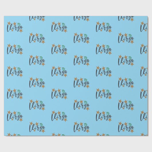 Maagd Sterren Teken Verpakking Papier Blauwe Achte (Vlak)