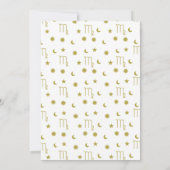 Maagd sterrenbeeld aarde teken uitnodiging templat (Achterkant)