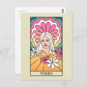 Maagd Sterrenbeeld Abstracte Kunst Vintage Briefkaart (Voorkant / Achterkant)