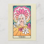 Maagd Sterrenbeeld Abstracte Kunst Vintage Briefkaart (Voorkant)