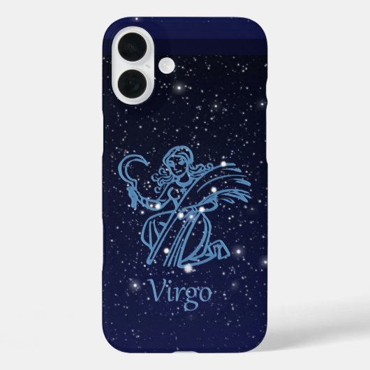 Maagd Sterrenbeeld en Sterrenbeeld met Sterren Case-Mate iPhone Case (Achterkant)