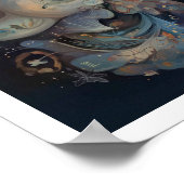 Maagd Sterrenbeeld Geboorte Teken Astrologie Hemel Poster (Hoek)