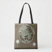 Maagd sterrenbeeld Groen en Bruin Mandala Tote Bag (Voorkant)