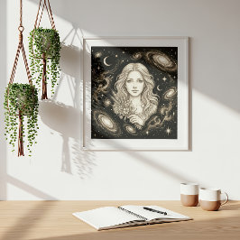 Maagd Sterrenbeeld Hemellichamen Astrologie Poster