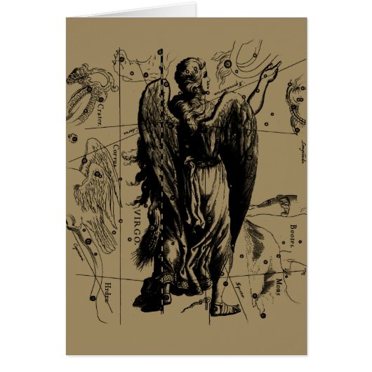 Maagd sterrenbeeld Hevelius etsstijl (Voorkant)