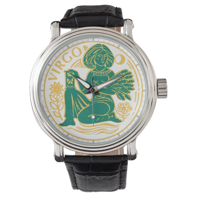 Maagd Sterrenbeeld Horloge (Voorkant)
