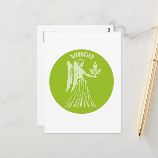 Maagd, Sterrenbeeld, Horoscoop, Astrologie Briefkaart (Voorkant / Achterkant in situ)