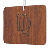 Maagd Sterrenbeeld in bruine mahonie stijl Luchtverfrisser (Links)