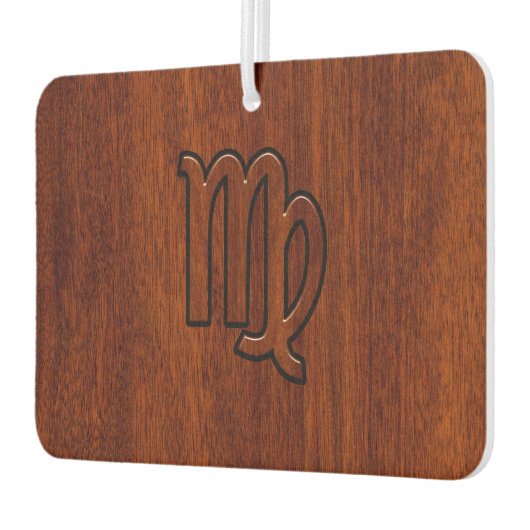 Maagd Sterrenbeeld in bruine mahonie stijl Luchtverfrisser (Links)