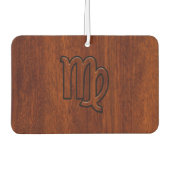 Maagd Sterrenbeeld in bruine mahonie stijl Luchtverfrisser (Voorkant)