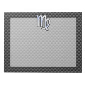 Maagd Sterrenbeeld in Koolstofvezel Stijl Notitieblok (Voorkant)
