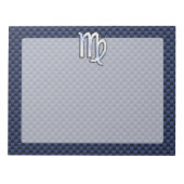 Maagd Sterrenbeeld in Navy Blue Koolstofvezel Stij Notitieblok (Voorkant)