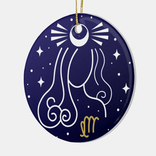 Maagd sterrenbeeld keramisch ornament (Links)