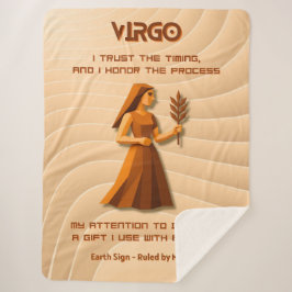 Maagd Sterrenbeeld Modern 3D Astrologie Design Sherpa Deken