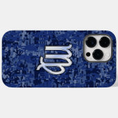 Maagd sterrenbeeld op marineblauwe camouflage Case-Mate iPhone case (Achterkant (horizontaal))