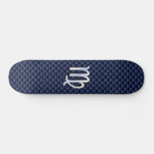 Maagd Sterrenbeeld op Navy Blauwe Koolstofvezel St Skateboard (Horizontaal)