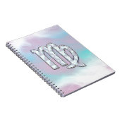 Maagd Sterrenbeeld op Pastelkleurige Parelmoer Sti Notitieboek (Rechterzijde)