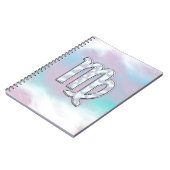 Maagd Sterrenbeeld op Pastelkleurige Parelmoer Sti Notitieboek (Linkerzijde)