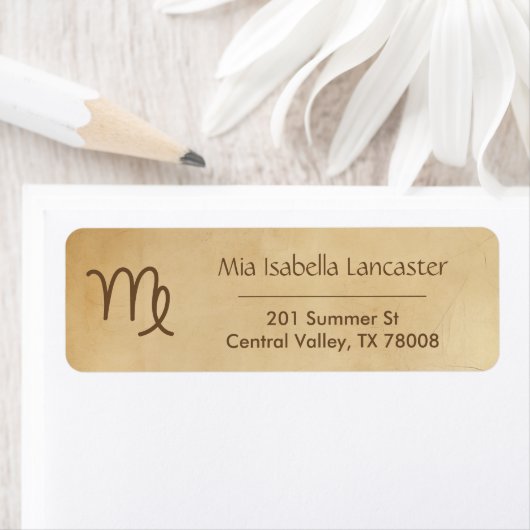 Maagd sterrenbeeld - Retouradreslabels Etiket (Insitu)