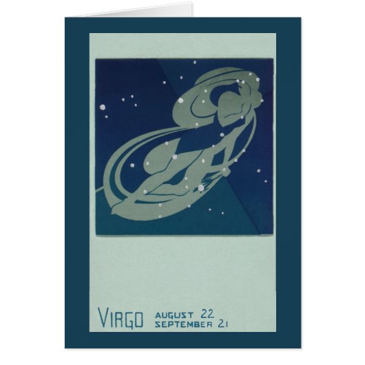 Maagd Sterrenbeeld Retro Dierenriem Astrologie (Voorkant)