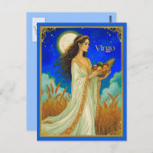 Maagd Sterrenbeeld Schoonheid Onder een Nachtelijk Briefkaart (Voorkant / Achterkant)